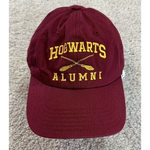 Hogwarts Alumni Strap Back Hat Red Adjustable Baseball Cap Harry Potter